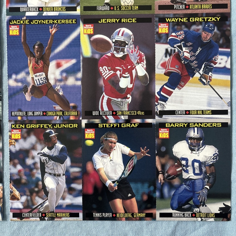 1992 Sports Illustrated for Kids 2 uncut SI sheets Mia Hamm , Jerry Rice, Lewis - Picture 3 of 7